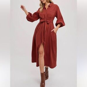 CL Carol Little Long Sleeve 100% Silk Maxi Dress Sz 4 Women